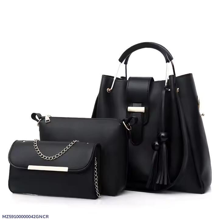 Women's PU Leather Plain Hand Bag